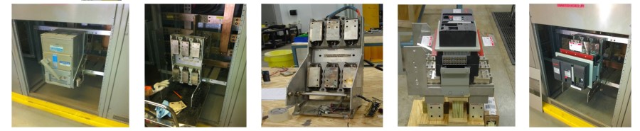 GE SHF PowerBreak-II circuit breaker retrofill for ITE SB3 circuit breaker
